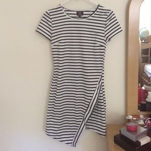 Asymmetrical Striped Bodycon Kylie Dress
