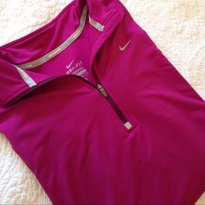 Nike Dri-FIT purple half zip-up jacket