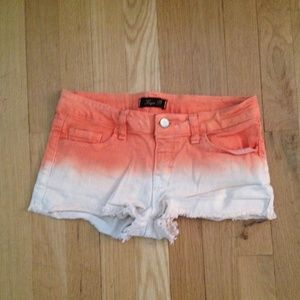Coral ombré booty shorts