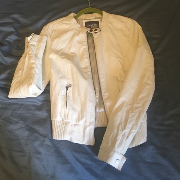 White leather jacket