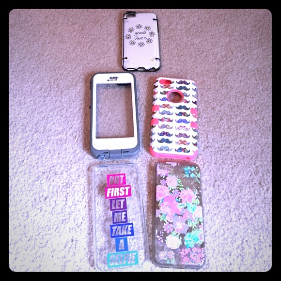 Accessories - Bundle of 5C cases; including life proof