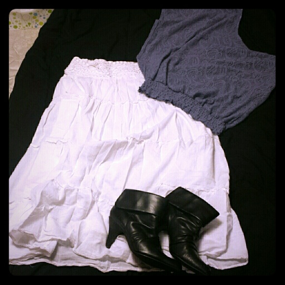 White full lenght skirt