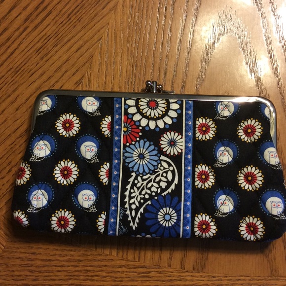 Vera Bradley Night Owl Double Kiss Lock clutch