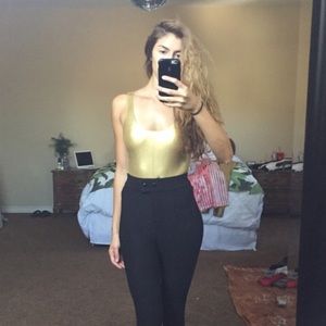 American Apparel Gold bathing suit or bodysuit