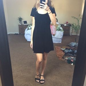 Black velvet dress