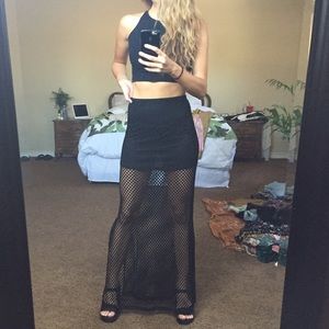 Fish net type skirt for going out
