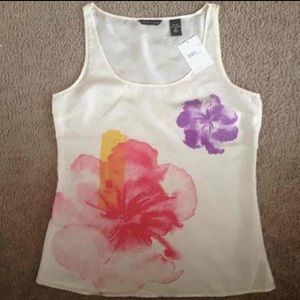 Ivory Flowered Tank