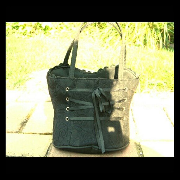 Black corset/lingerie purse
