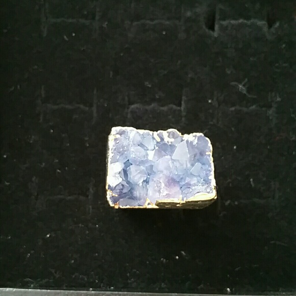 24 k Gold ring with purple quartz size 7