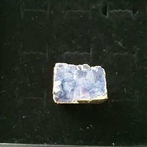 24 k Gold ring with purple quartz size 7