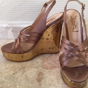 VINTAGE YSL HEELS WEDGES
