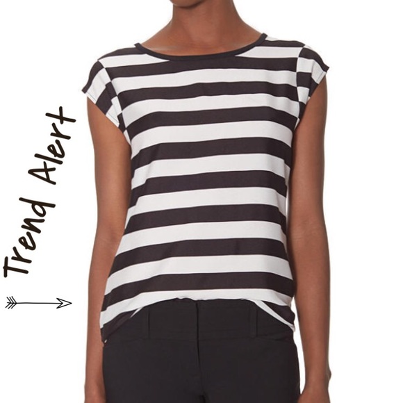 THE LIMITED- stripe top with zipper detail