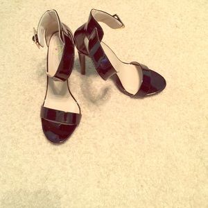 Black strappy heels