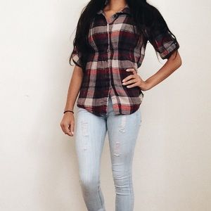 Red and grey flannel