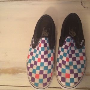 Slip on checkered vans