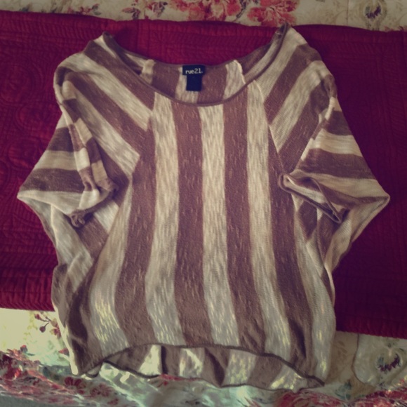 Striped sweater with butterfly sleeves - Picture 1 of 1