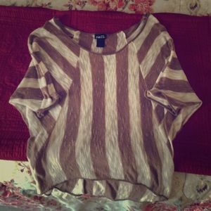 Striped sweater with butterfly sleeves