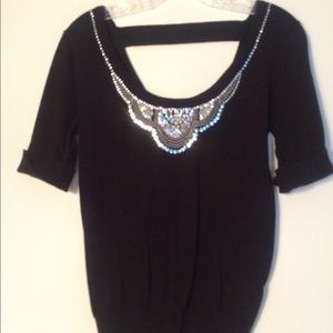 Black sweater with sequin
