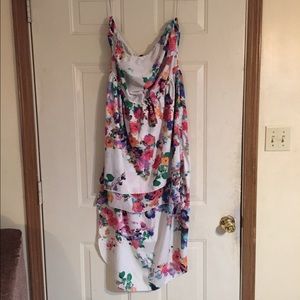 Beautiful Strapless Hi-Low Dress