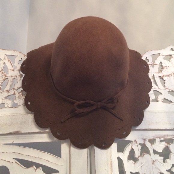 San Diego Hat Co. Accessories - 🍂 Brown Scallop Cut Felt Hat