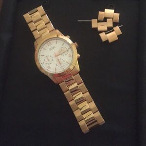 Guess rose gold watch