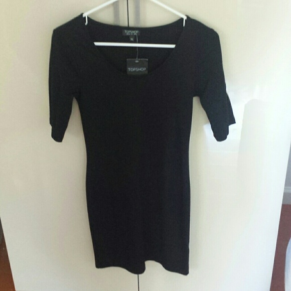 Topshop black bodycon dress