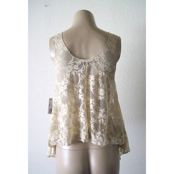 🚫SOLD🚫 Vintage Style Taupe Lace Sheer Draping - Picture 3 of 4