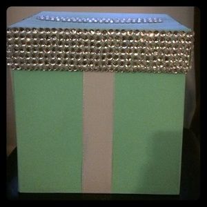 Tiffany blue handmade box for wedding cards