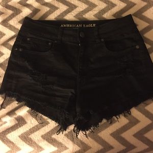 Black High Rise AE shorts size 5