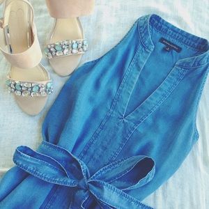 Chambray Racerback Dress