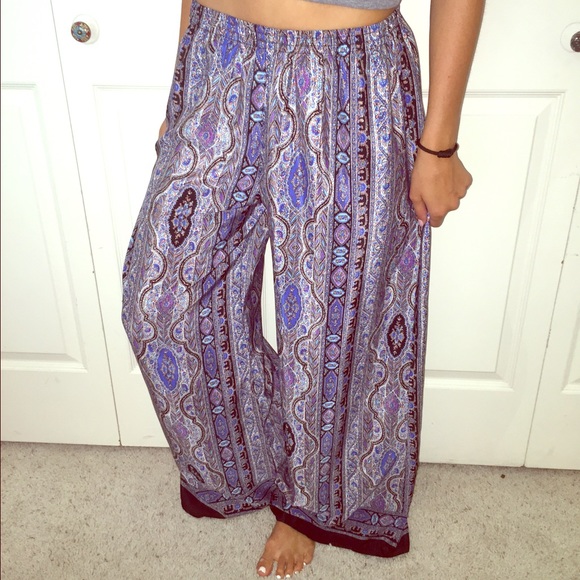 Blue bohemian pants