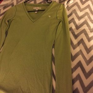 A&F green long sleeved shirt. Size small.