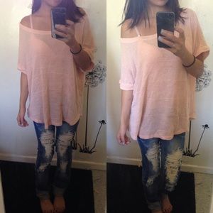 Knitted blush top