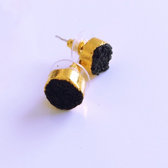 Jewelry - Black Druzy Earrings