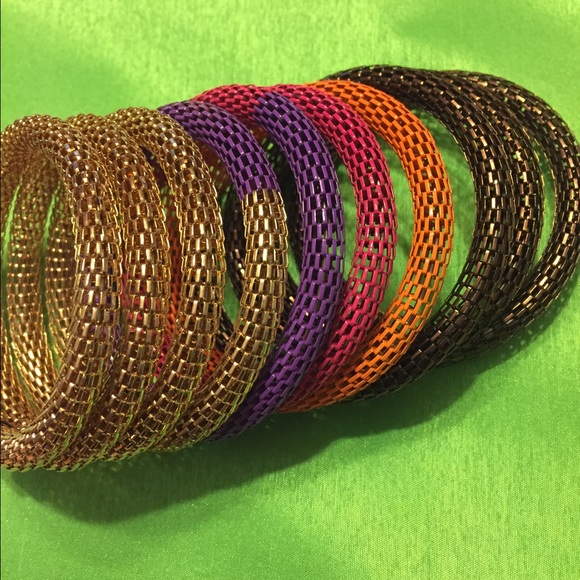 Cute multi-coloured spiral bracelet