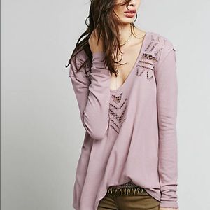 Free People moonshine cutwork shirt