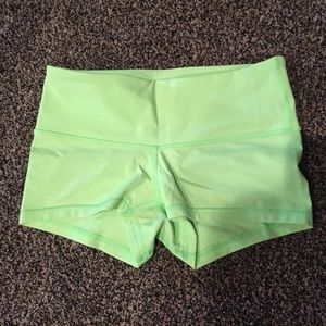 Lululemon lime green shorts, size 4, worn twice