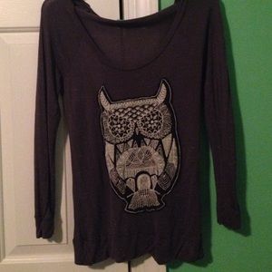 Dark grey owl sweater