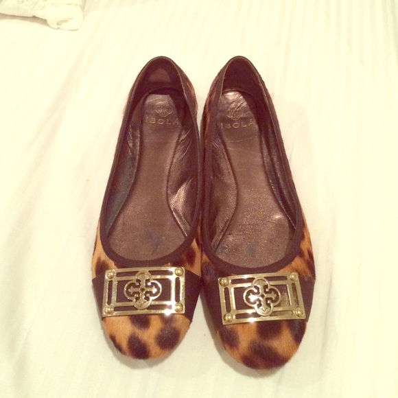 Isola gold cheetah ballet flats