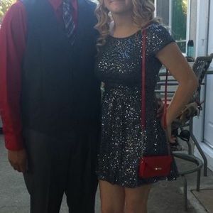 Sparkly Grey Homecoming dress