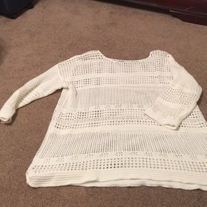 XXL Old Navy Cream Crochet 3/4 Sleeve