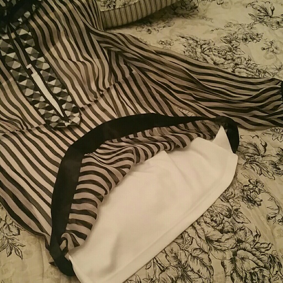 DEBBIE SHUCHAT STRIPE BLOUSE - Picture 3 of 3