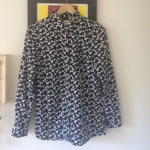 Small cat print button down - Gap