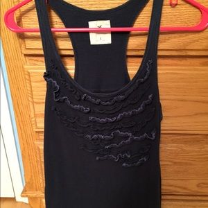 Hollister Racerback Tank with Ruffle Details