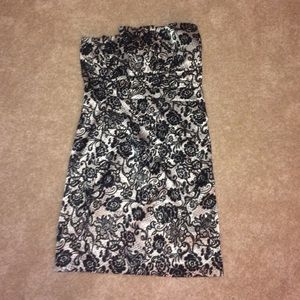 Silver and black floral dress