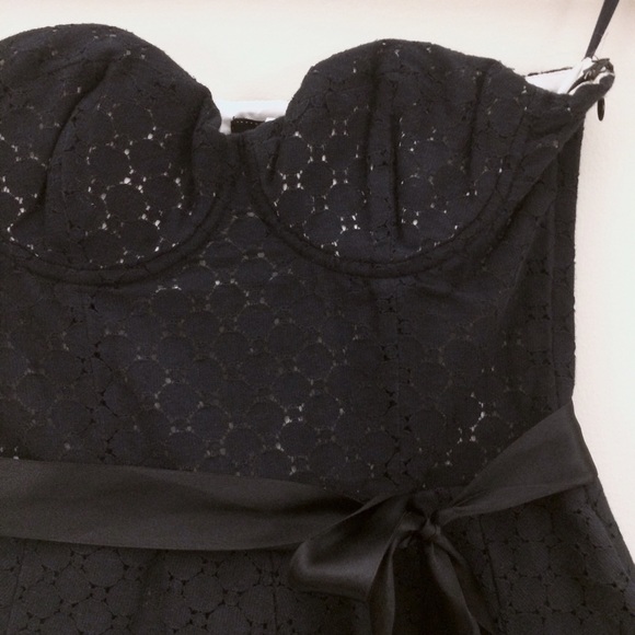 Navy Strapless Mango Dress