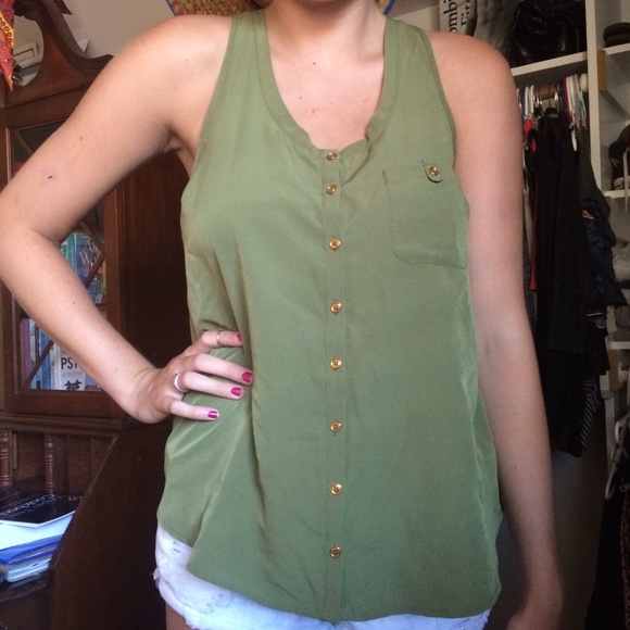olive green blouse