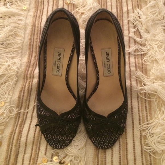 Jimmy Choo printed peep toe pump