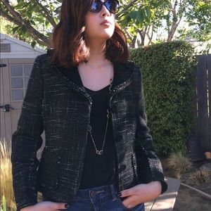Ann Taylor Black & White Tweed Jacket