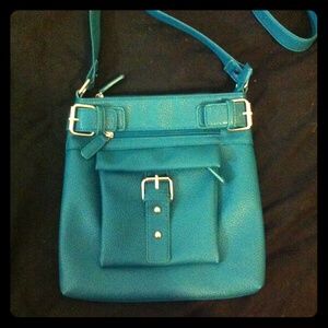 Teal cross body bag